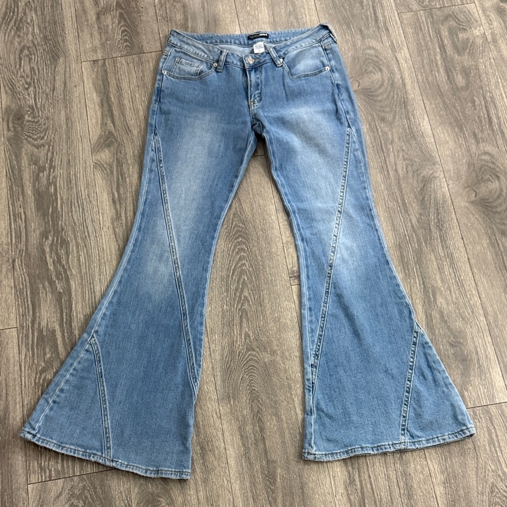 Fashion Nova Light Blue Flare Jeans